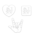 Miniatyrbild 7 av 8: Hjerteforme til småkage I Love You C C C