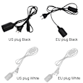 Miniatyrbild 2 av 10: Lamppu Power Riippuvalaisimet Johdot EU PLUG MUSTA EU PLUG EU plug Black