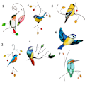 Miniatyrbild 3 av 10: Window Clings Hummingbird 1 1