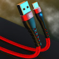 Miniatyrbild 4 av 10: Pikalatauskaapeli USB Type C -kaapeli PUNAINEN 2M Red 2m