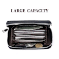 Miniatyrbild 4 av 10: RFID Blocking Wallet Kreditkortholder Læderpung SORT black