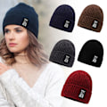 Miniatyrbild 4 av 10: Tykke Vinter Beanies Strikkede Huer SORT black
