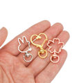 Miniatyrbild 6 av 10: 5 stk Snap Hook Trigger Clips Spenner ROSE GULL HJERTE rose gold