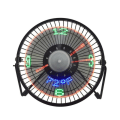 Miniatyrbild 8 av 9: USB LED Clock Mini Fläkt Kylfläktar