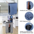 Miniatyrbild 6 av 10: Rolling Wheels Laundry Hamper Vaatekori SININEN 2 Blue