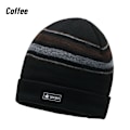 Miniatyrbild 1 av 10: Neulotut Stripe Beanies Talvi Syksy Hatut KAHVI Coffee