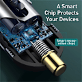 Miniatyrbild 6 av 10: Strømadapter Hurtiglader 3 USB 1 TYPE-C 3 USB 1 TYPE-C 3 USB 1 Type-C