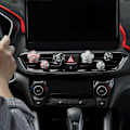 Miniatyrbild 6 av 10: 2kpl ruusuauton tuuletuskiinnike Autoklipsit MUSTA Black