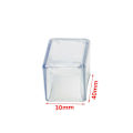 Miniatyrbild 1 av 10: 8stk Stolebenkapper Møbelfødder Silikonepuder TRANSPARANT Transparent Rectangle-30X40mm