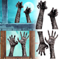 Miniatyrbild 7 av 10: 4 kpl Halloween-seinätarrat 3D Ghost Hand Set set Set