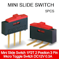 Miniatyrbild 5 av 9: 5 STK Slide Switch Vippebryter BSI-10 BSI-10 BSI-10