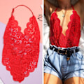 Miniatyrbild 4 av 10: Body Catsuit RED M red M