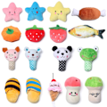 Miniatyrbild 7 av 10: Fleece Squeak Toy Dog Play Funny Pet Puppy Chew 12 12