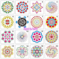 Miniatyrbild 6 av 10: 8st/ set Layering Stencils Scrapbooking Målarmall SET1 SET1