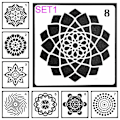Miniatyrbild 1 av 10: 8st/ set Layering Stencils Scrapbooking Målarmall SET1 SET1
