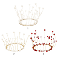 Miniatyrbild 3 av 10: Crown Cake Topper Artificial Pearl 2 2 2