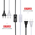 Miniatyrbild 5 av 10: Lamppu Power Riippuvalaisimet Johdot EU PLUG MUSTA EU PLUG EU plug Black
