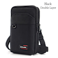 Miniatyrbild 1 av 10: Taljetaske Talje Fanny Pack SORT DOUBLE LAYER DOBBELT LAG black Double Layer-Double Layer
