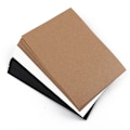 Miniatyrbild 7 av 7: 20 Stk Notebook Card Blankt Skrivepapir Skitse Graffiti SORT Black