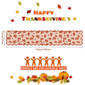Miniatyrbild 3 av 10: Fall Table Runner Thanksgiving Runner 2 2 2