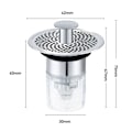 Miniatyrbild 5 av 10: Diskbänkspropp Pop-up avloppsplugg SILVER Silver