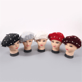 Miniatyrbild 8 av 10: Ull Spinning Beret Cap Høst Beret Hat RØD red