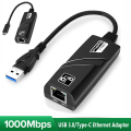 Miniatyrbild 8 av 10: Ethernet-adapter USB 3.0 til Gigabit 1000M TYPE-C 1000M Type-C
