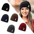 Miniatyrbild 8 av 10: Tykke Vinter Beanies Strikkede Huer SORT black