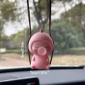 Miniatyrbild 2 av 7: Swing Dinosaur-Man Pendel Bil Backspegelprydnad ROSA C C Pink C-C