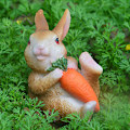 Miniatyrbild 4 av 10: 3 STK/Sæt Kaniner Gulerodsstatuer Hare Skulptur TYPE 1 TYPE 1 Type 1