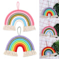 Miniatyrbild 7 av 10: Rainbow Tapestry Macrame seinäteline 2 2