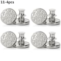 Miniatyrbild 1 av 10: 1/4 stk justerbare knapper metal nitteknapper 11-4 stk 11-4pcs