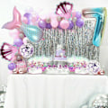 Miniatyrbild 9 av 10: 7 stk/parti Havfruehaleballonnummer folieballoner 7 7 7