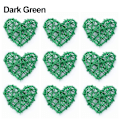 Miniatyrbild 1 av 10: 10 STK Kunstig Rattan Hjerteform MØRKEGRØN dark green