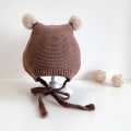 Miniatyrbild 6 av 10: Virkattu Vauvanhattu Baby toddler Pipo APRIKOOSI apricot