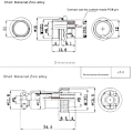 Miniatyrbild 2 av 10: 1Par Aviation Socket Plugg GX12 Hann & Kvinne 6 PIN 6 Pin