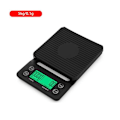 Miniatyrbild 1 av 10: Dryp kaffevægt Elektronisk digital køkkenvægt SORT 5KG Black 5kg 0.1g