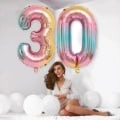 Miniatyrbild 6 av 10: 40" Nummer folieballon ciffer helium MULTICOLOR NUMMER 7 NUMMER multicolor Number 7-Number 7