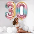 Miniatyrbild 6 av 10: 40" Nummer Folieballong Digit Helium CHAMPAGNE NUMMER 0 NUMMER 0 champagne Number 0-Number 0