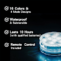 Miniatyrbild 7 av 10: Dykbare LED-lys Undervandsnatlamper 4 LAMPE 2 4 Lamp 2 controller