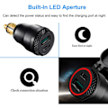Miniatyrbild 7 av 10: USB Oplader Adapter QC 3.0 Quick Charger SORT BLÅ SORT BLÅ Black Blue