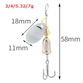 Miniatyrbild 5 av 6: 5 stk Roterende pailletter Agn Metal Fiskeri Lure 4G 4G 4g
