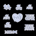 Miniatyrbild 7 av 10: Nøglering Silikoneform Nøgleringeforme TRANSPARENT STIL 8 STIL 8 transparent style 8-style 8