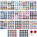 Miniatyrbild 2 av 10: 20 kpl/arkki Doll Eyes Dolls Eyechips Pattern O O