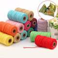 Miniatyrbild 8 av 10: 100 meter/rulle Bomuldssnore Twin String DIY Rope 14 14