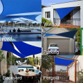 Miniatyrbild 8 av 10: Sun Shade Sail Polyesteri UV Block PUNAINEN NELIKULMIO red