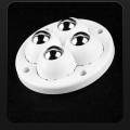 Miniatyrbild 8 av 10: 4st/ Set Mute 4 Beads Ball Universal Ball Pulley VIT White