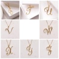 Miniatyrbild 4 av 10: Alphabet Initial Necklace Alphabet Pendant E E E