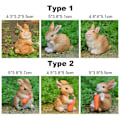 Miniatyrbild 2 av 10: 3 STK/Sæt Kaniner Gulerodsstatuer Hare Skulptur TYPE 1 TYPE 1 Type 1