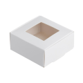Miniatyrbild 4 av 10: 10 stk Papir Gaveæske Kagepakke Slik indpakningspose HVID white 65x65x30mm